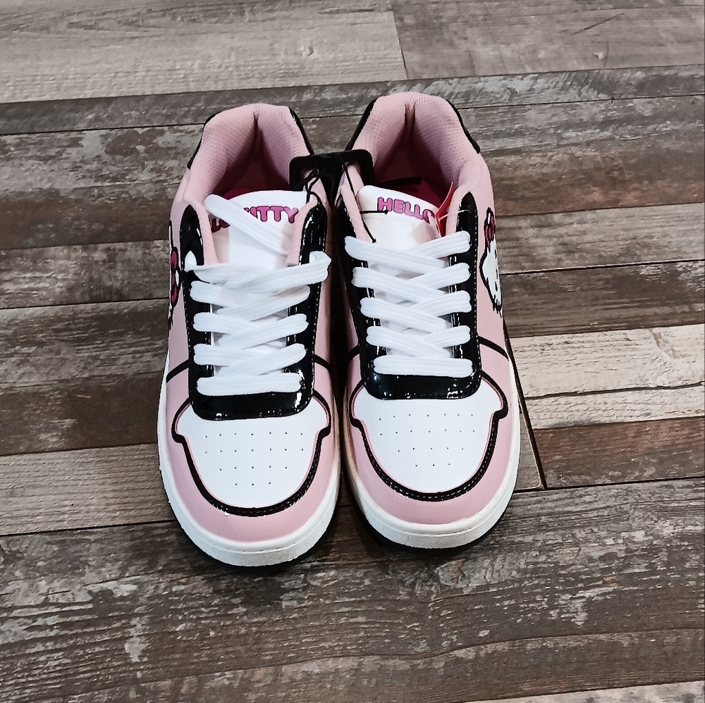 Hello Kitty Sanrio Y2K Pink And White Animee Kawaii Soft Girl Sneakers Size 8 - Picture 3 of 8